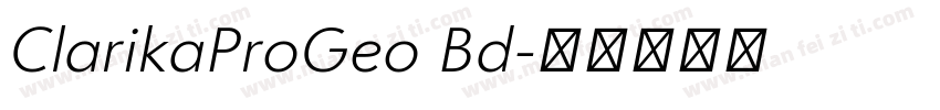 ClarikaProGeo Bd字体转换